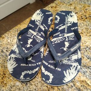 Tommy Bahama Blue Zumi Surf Print Summer Flip Flop Sandal Men's Size 11